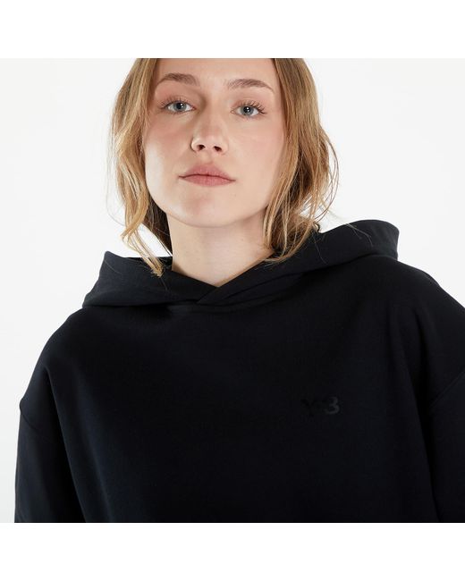 Y-3 Black French Terry Boxy Hoodie