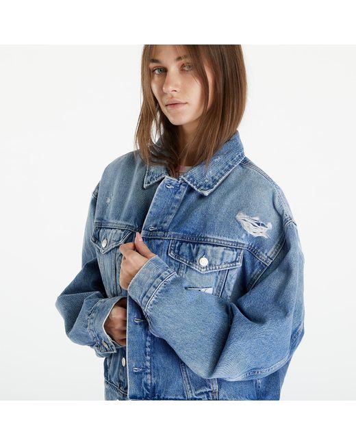 Jeans boxy denim jacket di Calvin Klein in Blue