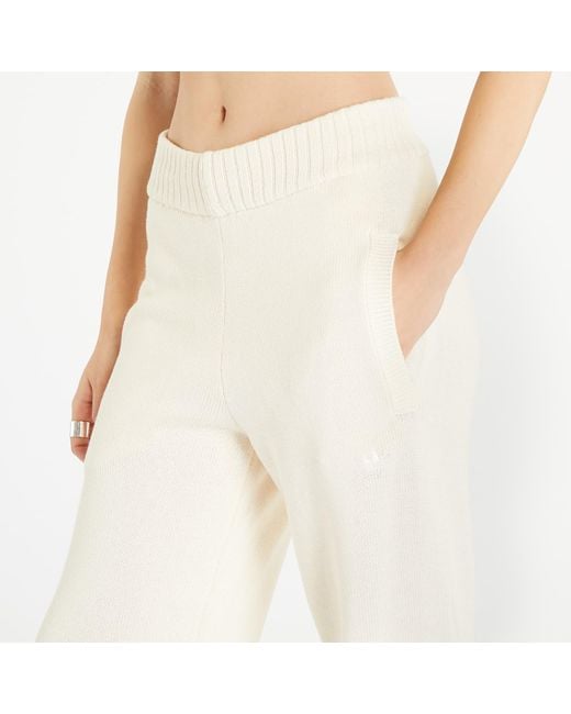 Adidas Originals Natural Premium Essentials Knit Relaxed Pants Wonder White