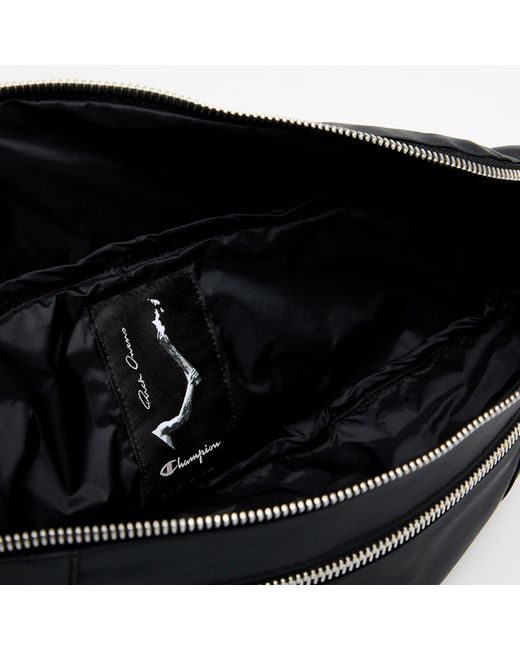X Champion Bumbag di Rick Owens in Black