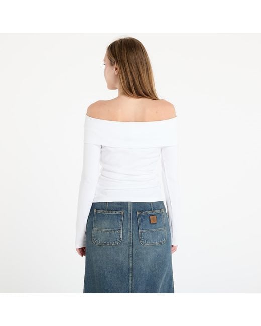 Adidas Originals White Top Off Shoulder Top