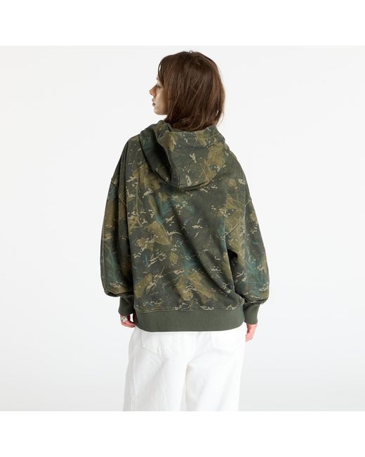 Carhartt Sweatshirt Hooded Benton Sweat Jacket Camo Combi/ Garment Dyed in het Green