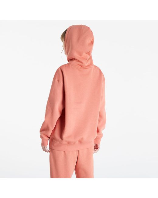 Nike Nsw Essential Clctn Fleece Oversized Hoodie Madder Root/ White in het Pink