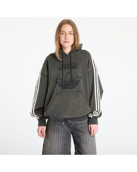 Adidas Originals Gray Sweatshirt Adidas X Avavav Shoulderless Hoodie Dark/ Carbon