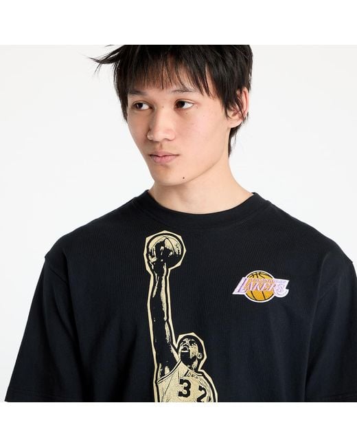 Maglietta Nba Vintage Logo Lakers Magic Johnson Blockbuster Shortsleeve Player Tee di Mitchell & Ness in Black da Uomo