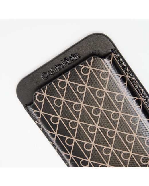 Calvin Klein Black Wallet Emblem Aop Key Fob + Cardholder