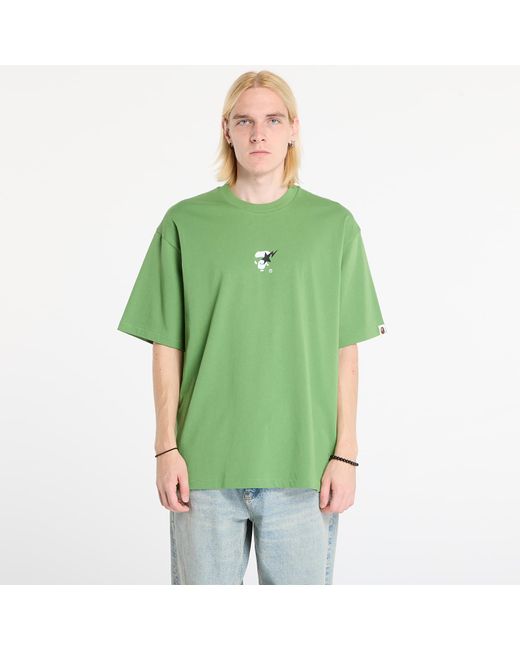 A Bathing Ape T-Shirt Bape Sta Ape Face Relaxed Fit Tee in Green für Herren