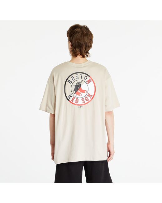 Men's T-Shirt New Era MLB Team Graphic BP Os Tee Boston Red Sox Beige