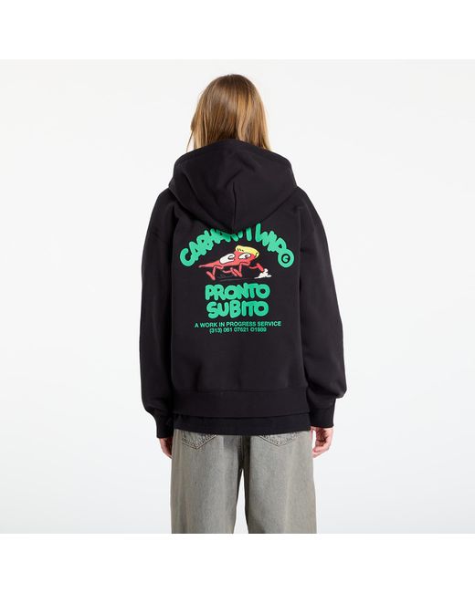 Carhartt Sweatshirt Hooded Pronto Sweat Jacket in het Black