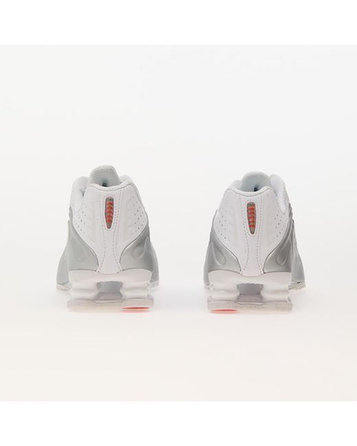 Nike Sneakers W Shox R4 White/ White-metallic Silver-max Orange Eur 37.5