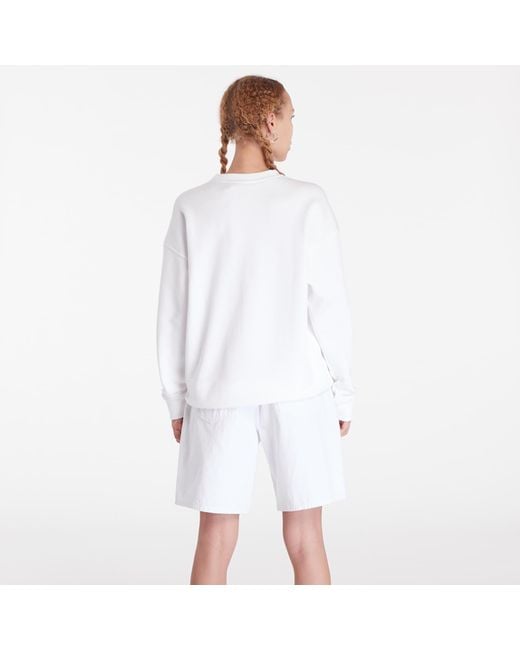 Adidas Originals White Sweatshirt adidas trefoil crew sweatshirt s/36