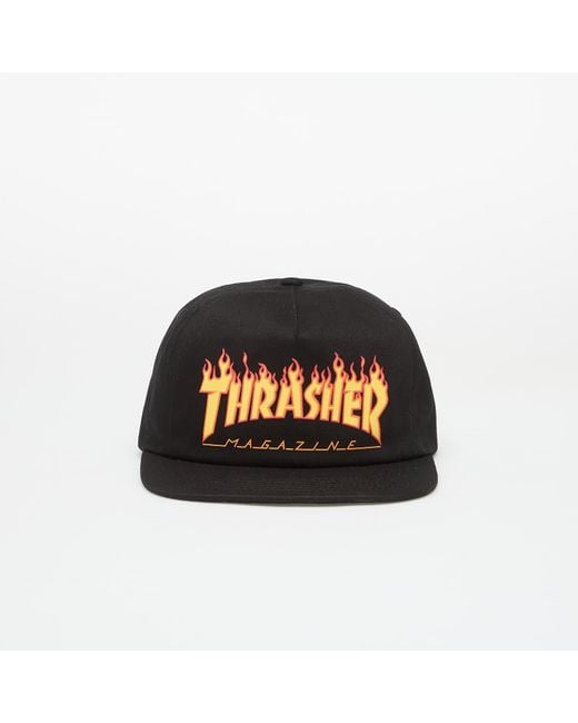 Thrasher Pet Printed Flame Snapback in het Black
