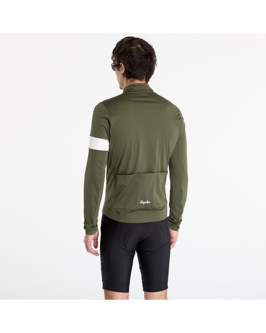 Rapha Jersey Core Thermal Long Sleeve Jersey Dark in het Green voor heren
