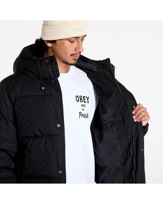 Daily Paper Black Jacket Monogram Puffer Jacket for men
