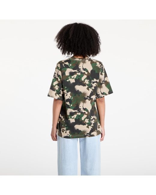 Maglietta Map Camo Ape Head One Point Tee di A Bathing Ape in Green