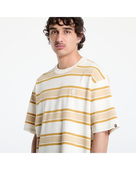 Maglietta One Point Strip Relaxed Fit Tee di A Bathing Ape in White