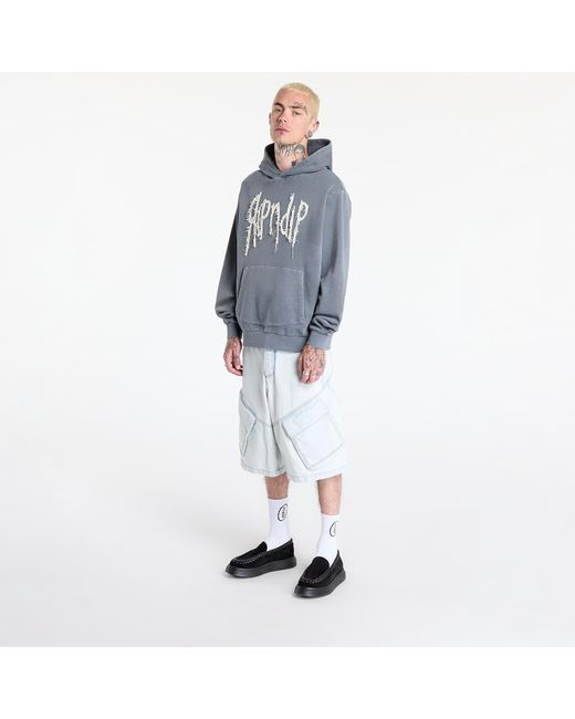 Felpa Insano Distressed Hoodie di RIPNDIP in Blue da Uomo