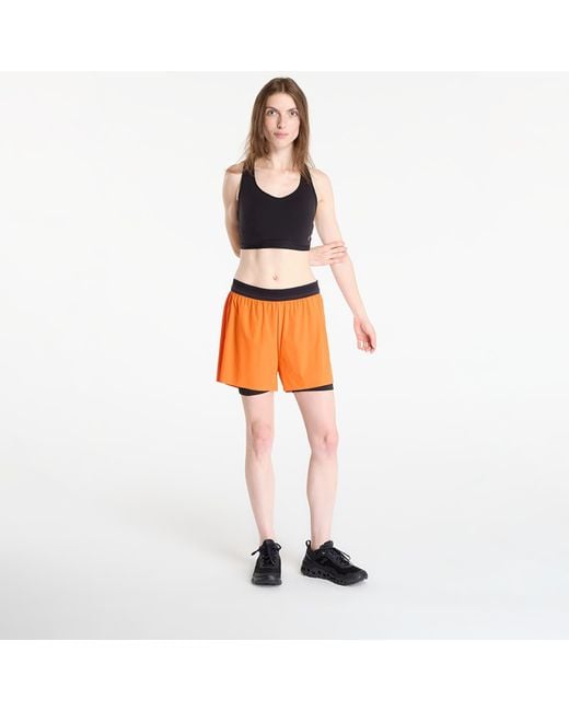 On Shoes Orange Shorts 3" Performance 2/1 Shorts Flame