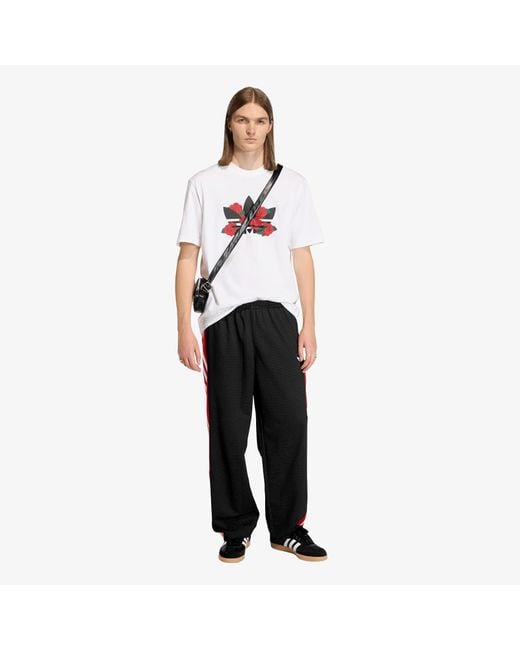 Adidas Originals Sweatbroeken Adidas Loose Mesh Tracksuit Bottoms in het Black voor heren