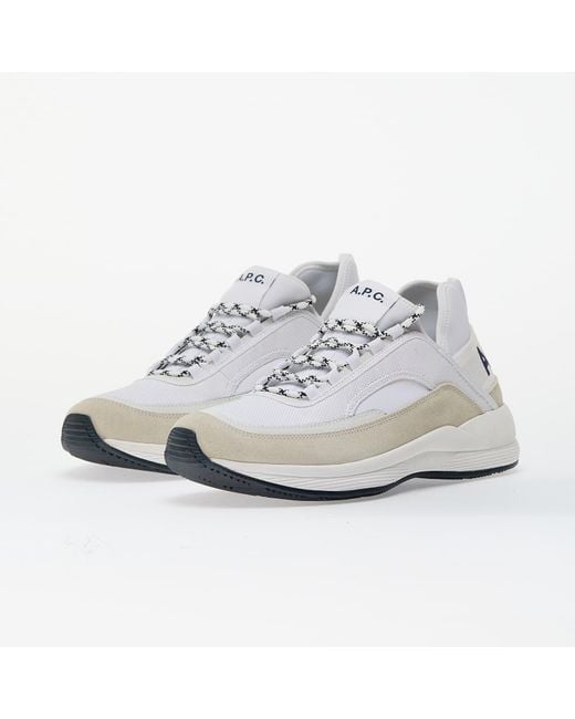 A.P.C. White Sneakers Run Around Sneakers for men