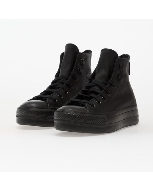 Converse Sneakers Chuck Taylor All Star Lift Platform Leather Hi/ Eur in het Black