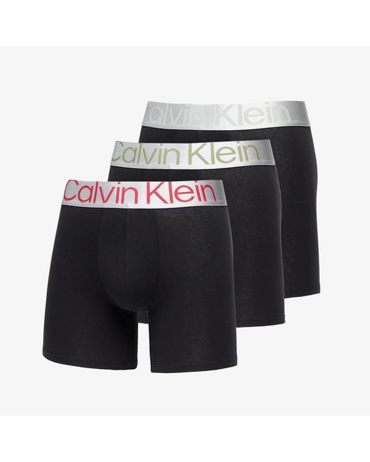 Calvin Klein Black Reconsidered Steel Cotton Boxer Brief 3-pack / Grey Heather for men