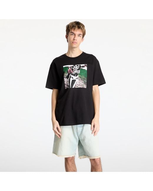 Maglietta X Slipknot Skeleton T-Shirt di Pleasures in Black da Uomo