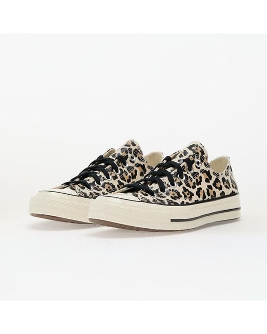 Converse White Sneakers Chuck 70 Glow-In-The-Dark Leopard Print Driftwood/ Light Fawn/ Eur