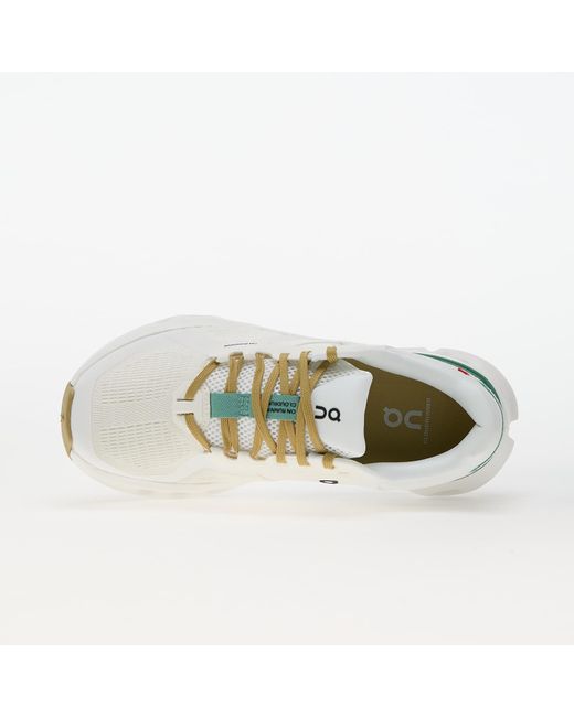 On Shoes White W cloudrunner 2 undyed/ green