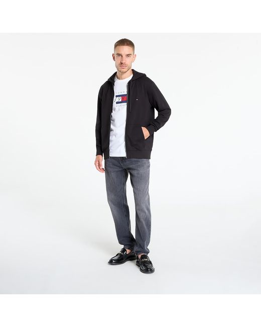 Tommy Hilfiger Sweatshirt Essential Terry Zip Through in het Black voor heren