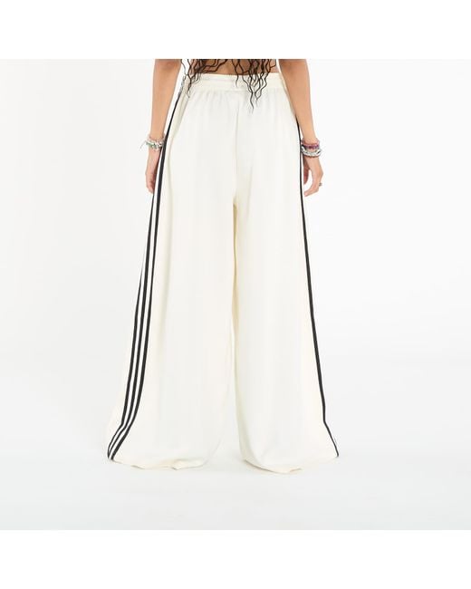 Adidas Originals White Pants Adidas Adicolor Satin Wide Leg Track Joggers Cream/ Three