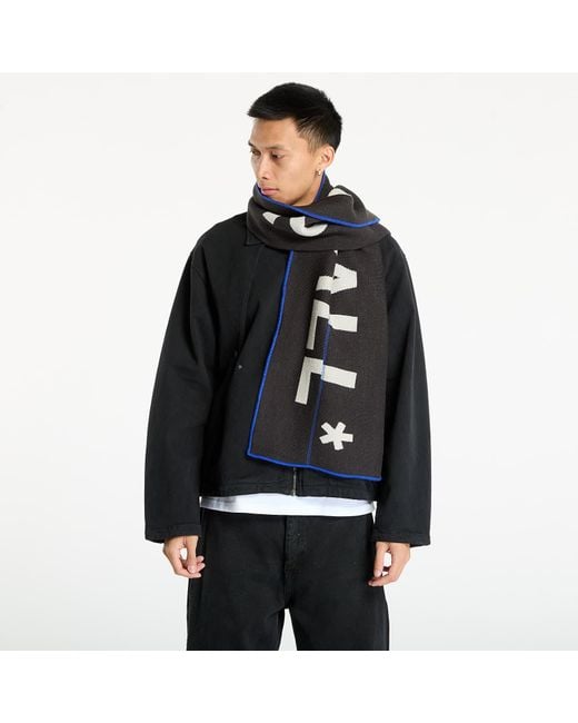 A_COLD_WALL* Black Typographic Scarf