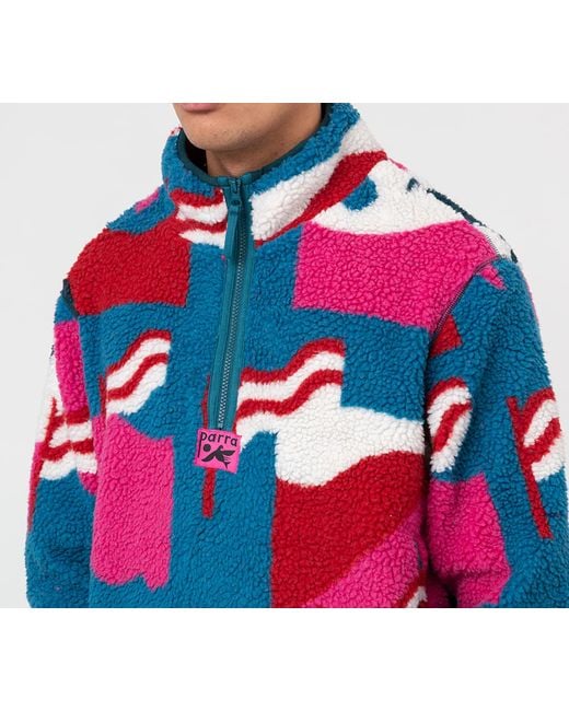By parra フリースジャケット by Parra Flag Mountain Racer Sherpa Fleece Pullover