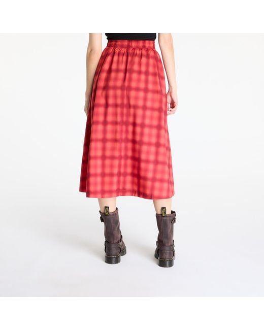 Woven midi aop pleated skirt m PUMA en coloris Red