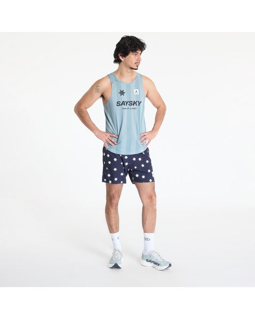 Stripe Combat Singlet Top di Saysky in Blue da Uomo