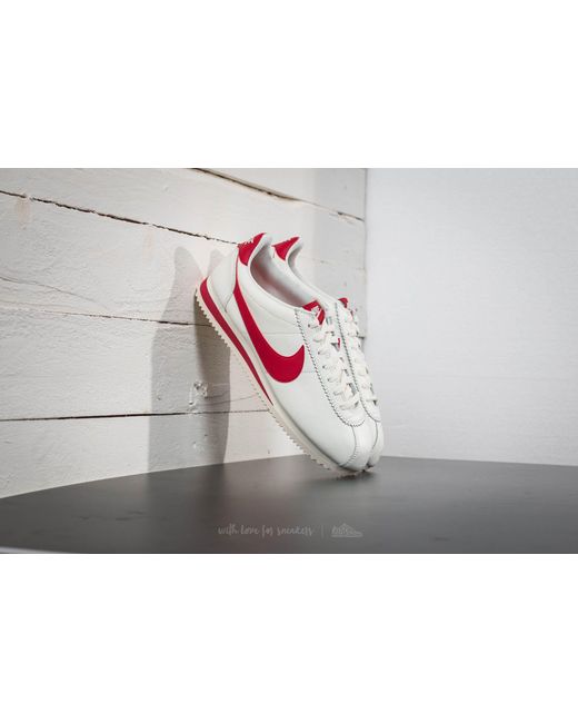 Nike Classic Cortez Leather Se Sail/ Gym Red for men