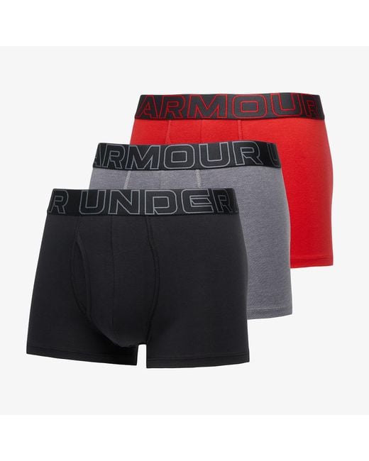 Under Armour Gray M Performance Cotton 3In 3-Pack for men