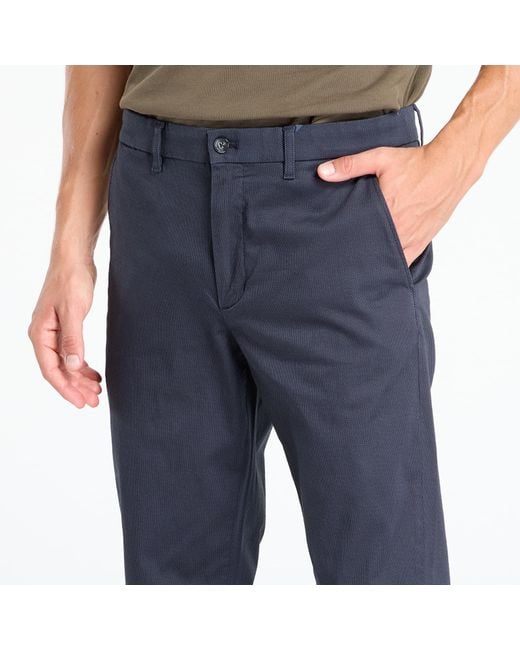 Tommy Hilfiger Blue Pants Denton Printed Structure Chino for men