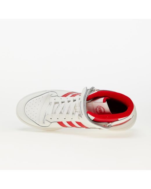 Adidas Originals Red Adidas Forum Mid Cloud White/ Better Scarlet/ Cloud White for men