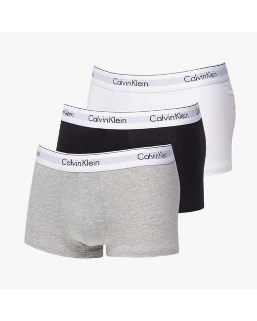 Calvin Klein Modern Cotton Stretch Low Rise Trunk 3-pack Black