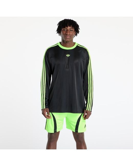 Adidas Originals Green T-Shirt Adidas Jacquard Longsleeve Jersey/ Siggnr for men