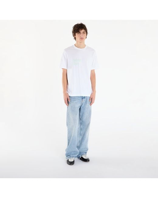 Calvin Klein White T-Shirt Jeans Ss 20S Io Ck Graphic Tee for men
