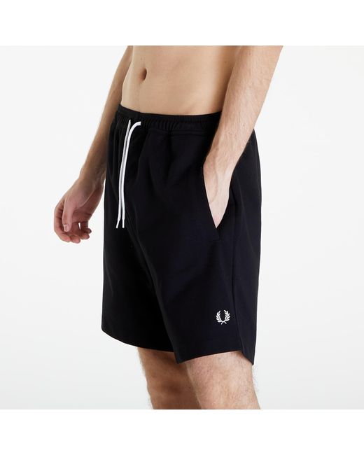 Fred Perry Black Reverse Tricot Short for men