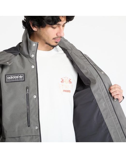 Adidas Originals Gray Parka Spezial F.C. Anorak Jacket for men