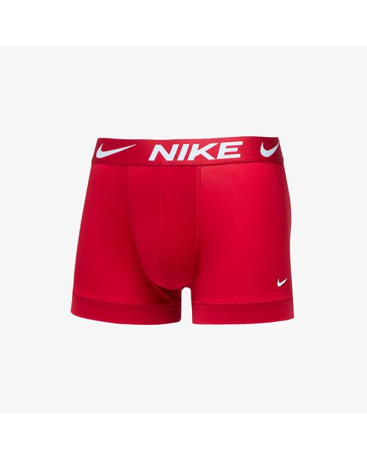 Nike Dri-fit essential microfiber trunk 3-pack in Red für Herren