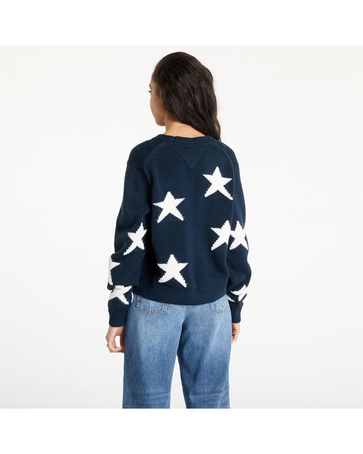 Tommy Hilfiger Blue Sweater Tommy Jeans Star Cardigan