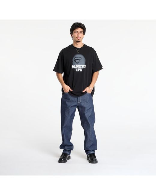 A Bathing Ape T-Shirt Bathing Ape Logo Relaxed Fit Tee in Black für Herren