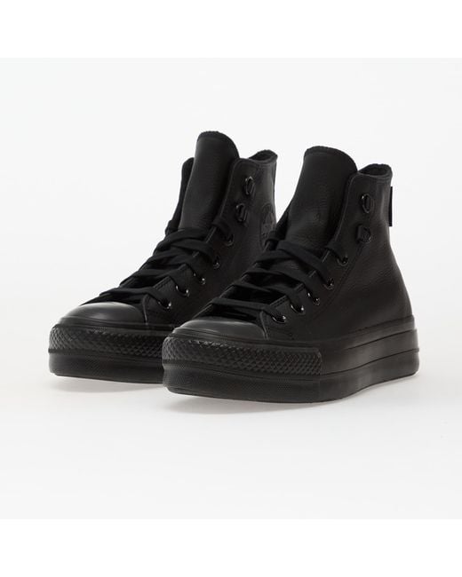 Sneakers Chuck Taylor All Star Lift Platform Leather Hi di Converse in Black