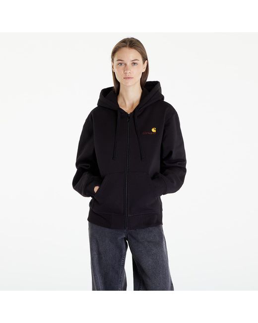 Carhartt Sweatshirt Hooded American Script Jacket in het Black