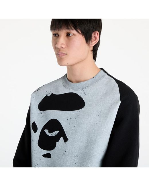 Sweatshirt ape head over print crewneck sweat m l A Bathing Ape pour homme en coloris Blue